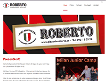 Tablet Screenshot of pizzeriaroberto.se